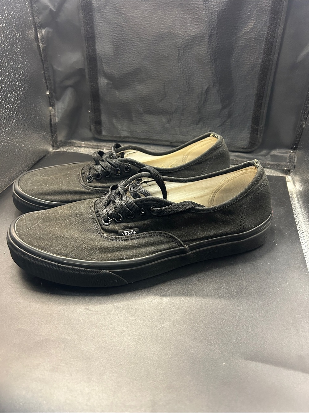 Vans Black Low-Top Canvas Sneakers
